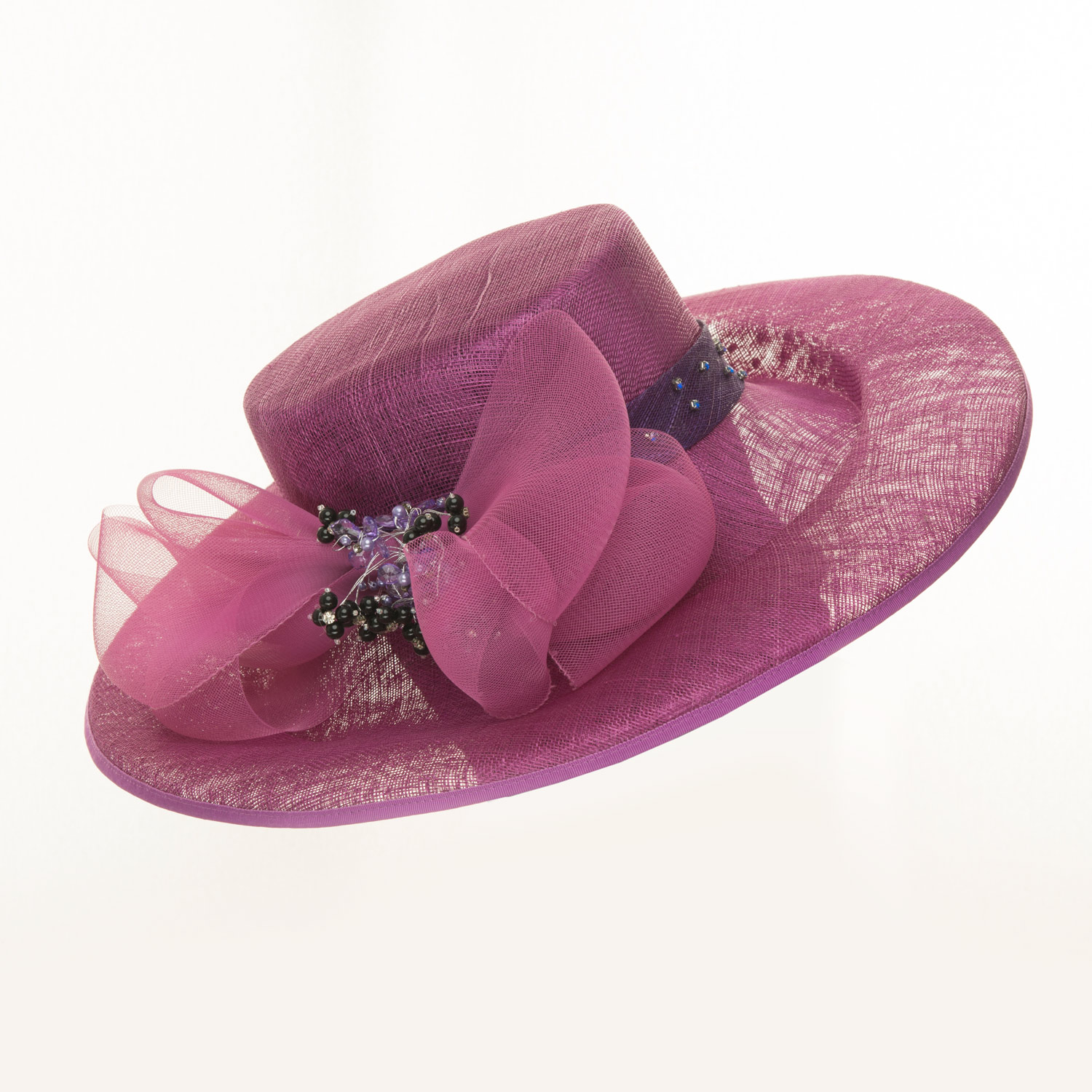 PURPLE BRIMMED HAT